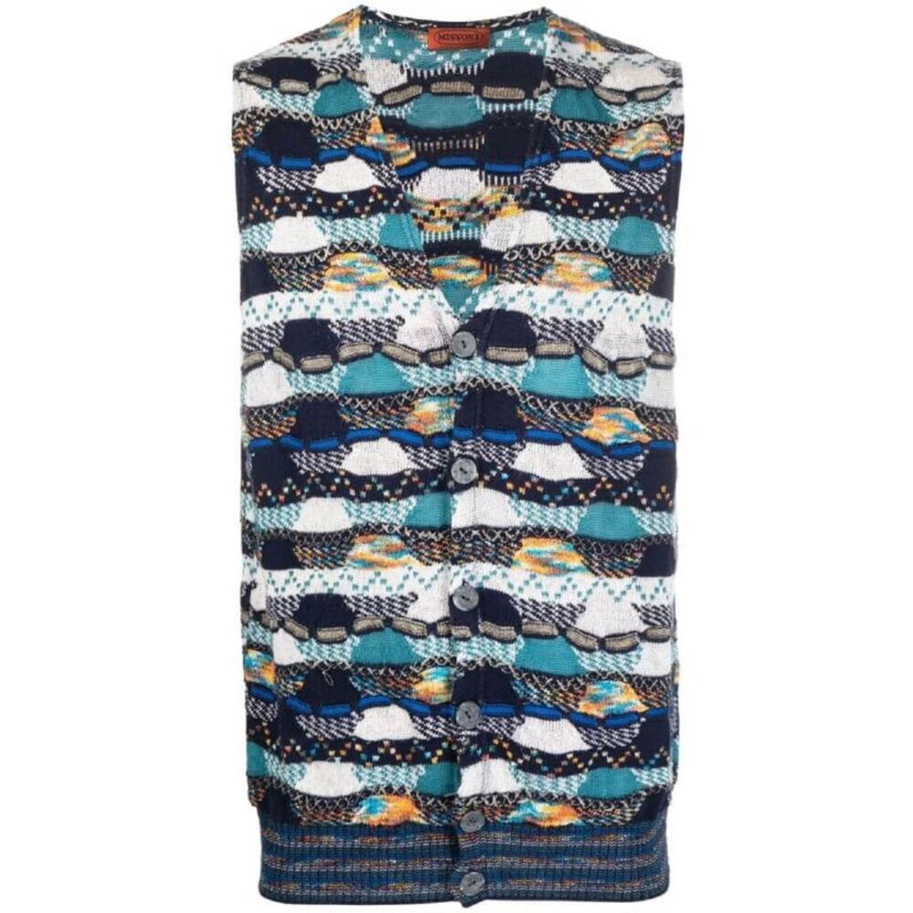 Missoni Multicolor Button-Front Vest